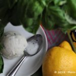 南仏の香りがする、レモンとバジルのシャーベット